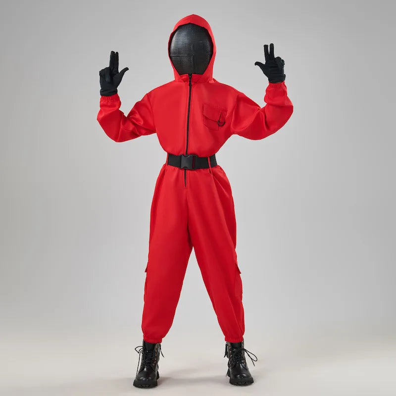 Red Guard Costume Set – Halloween Cosplay Outfit with Mask