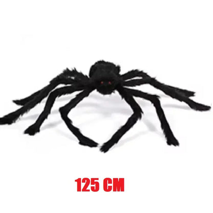 Giant Plush Black Spider – Halloween Horror Decoration