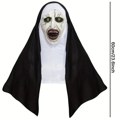 Bloody Scary Nun Mask – Horror Halloween Costume