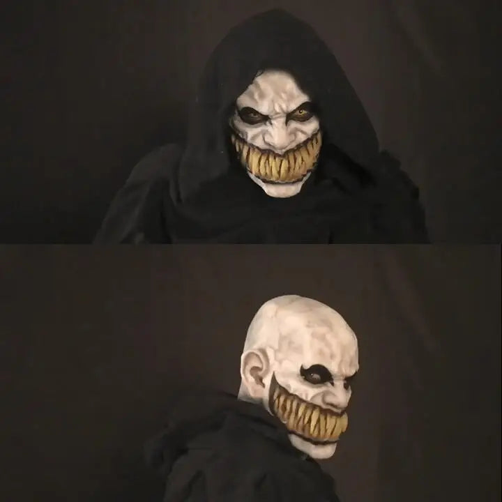 Scary Demon Latex Mask – Realistic Devil Costume with Long Teeth
