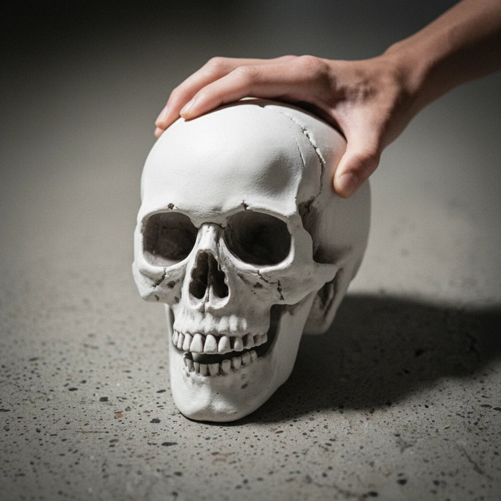 Realistic Skull Decoration – Halloween Skeleton Prop