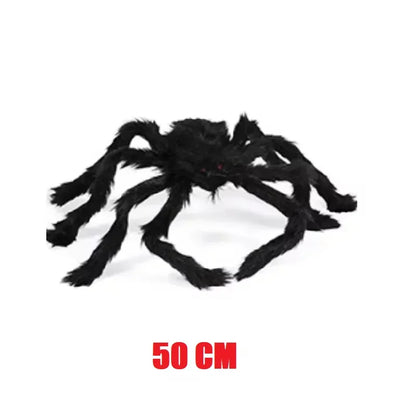 Giant Plush Black Spider – Halloween Horror Decoration