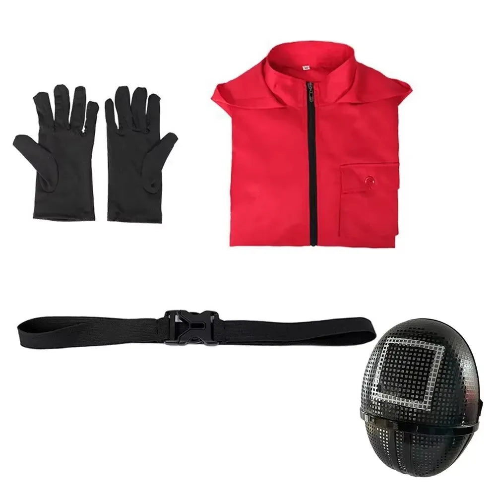 Red Guard Costume Set – Halloween Cosplay Outfit with Mask