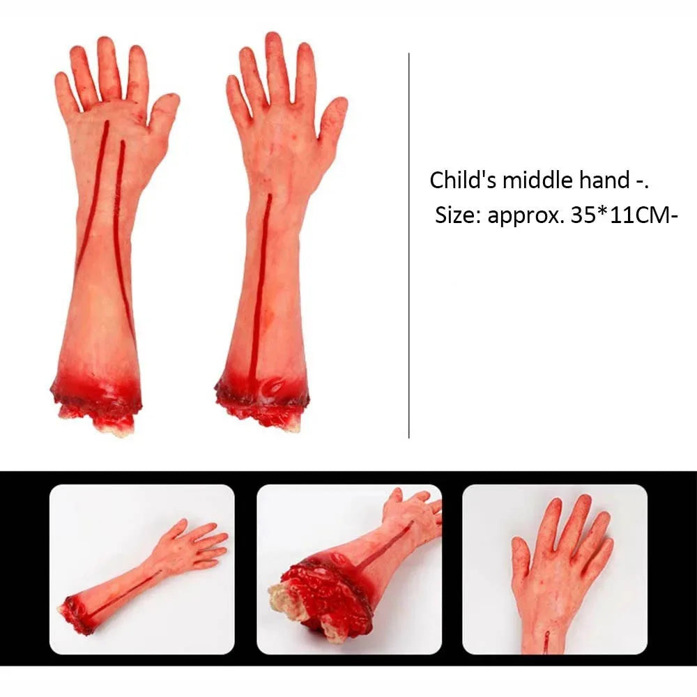 Bloody Severed Hand Prop – Realistic Halloween Decoration