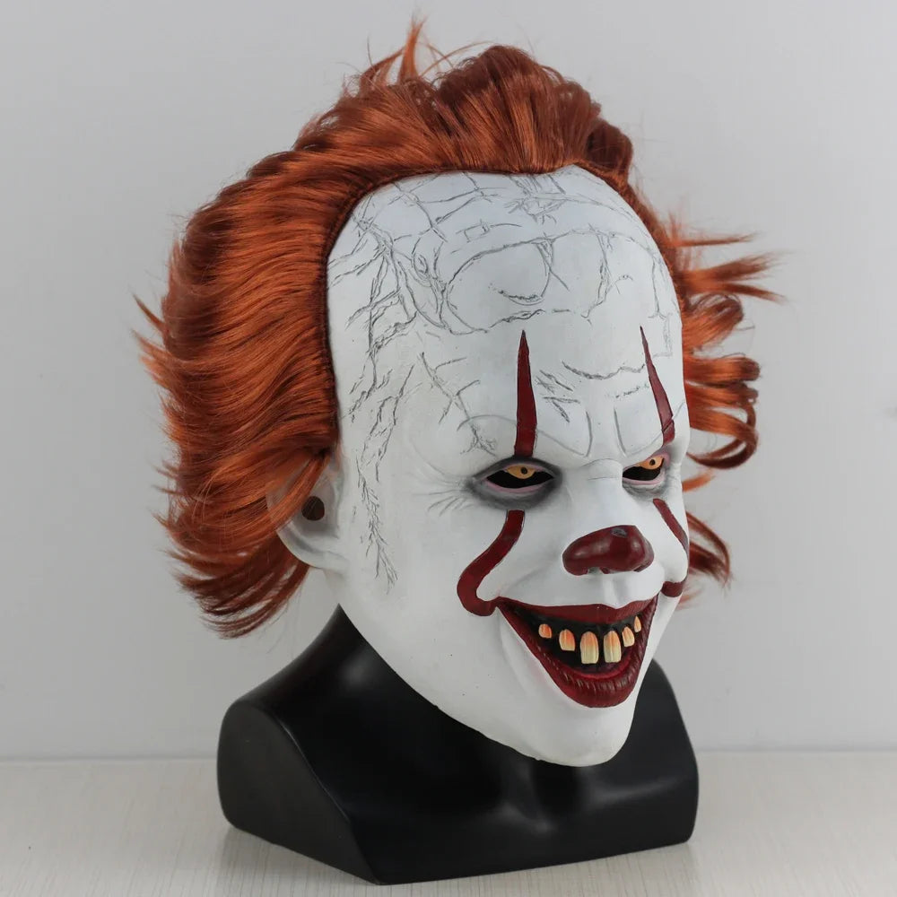 Creepy Evil Clown Mask – Horror Halloween Latex Costume