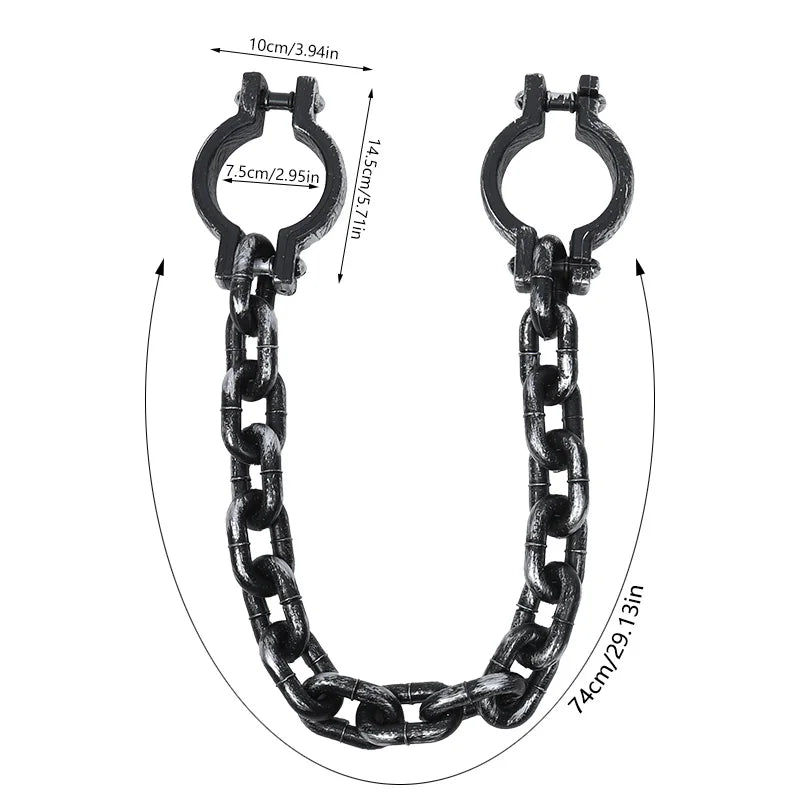 Halloween Fake Chains Set – Haunted House Horror Decoration