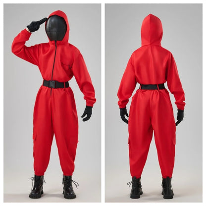 Red Guard Costume Set – Halloween Cosplay Outfit with Mask