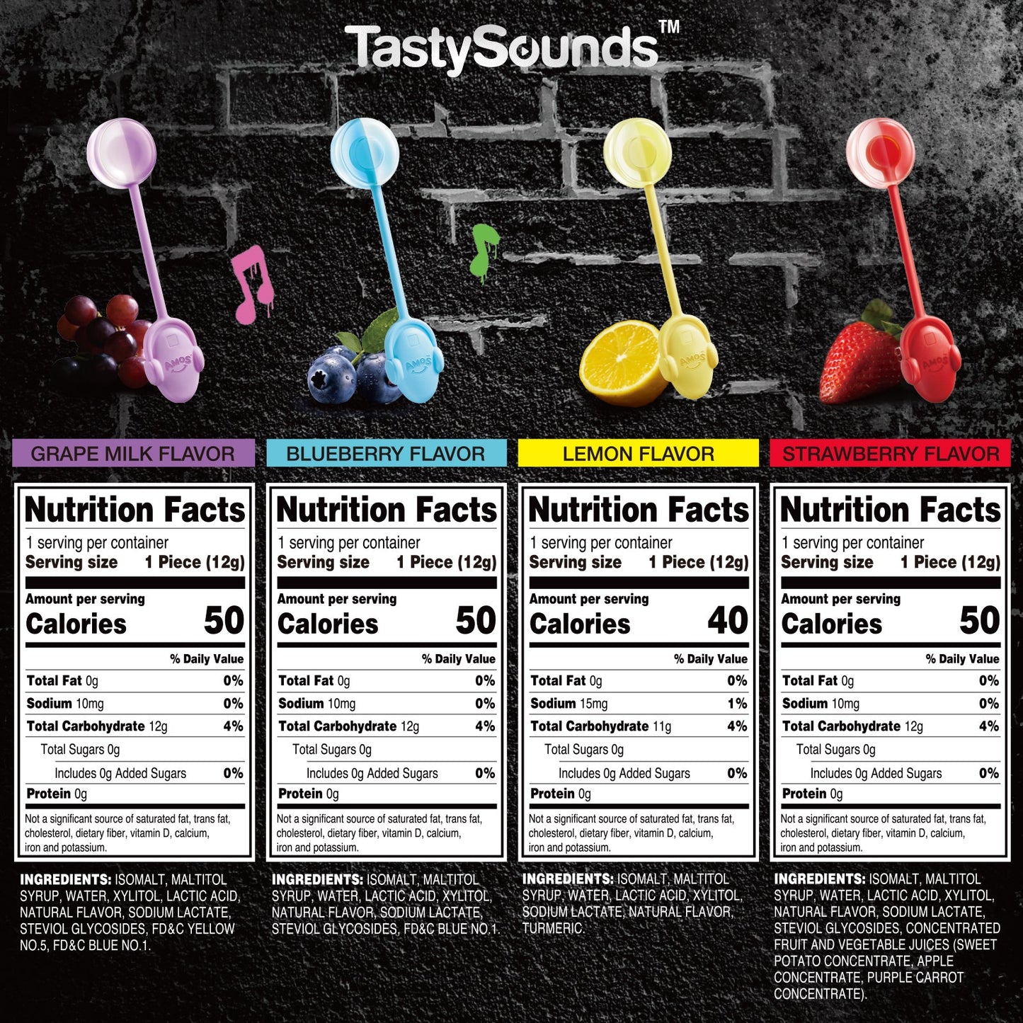 TastySounds - Hip Hop Music Lollipop 4 Flavor-Mix
