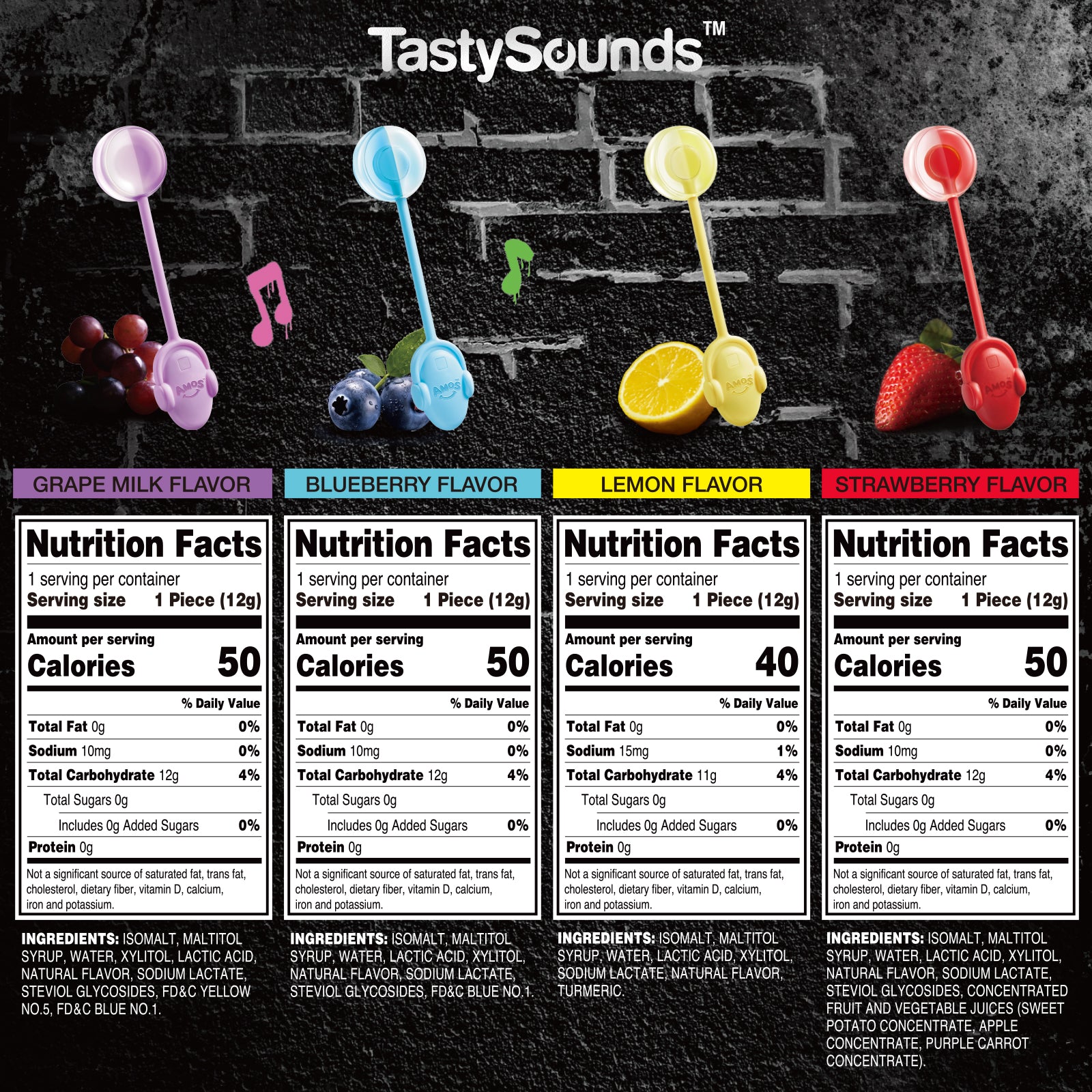 TastySounds - Hip Hop Music Lollipop 4 Flavor-Mix