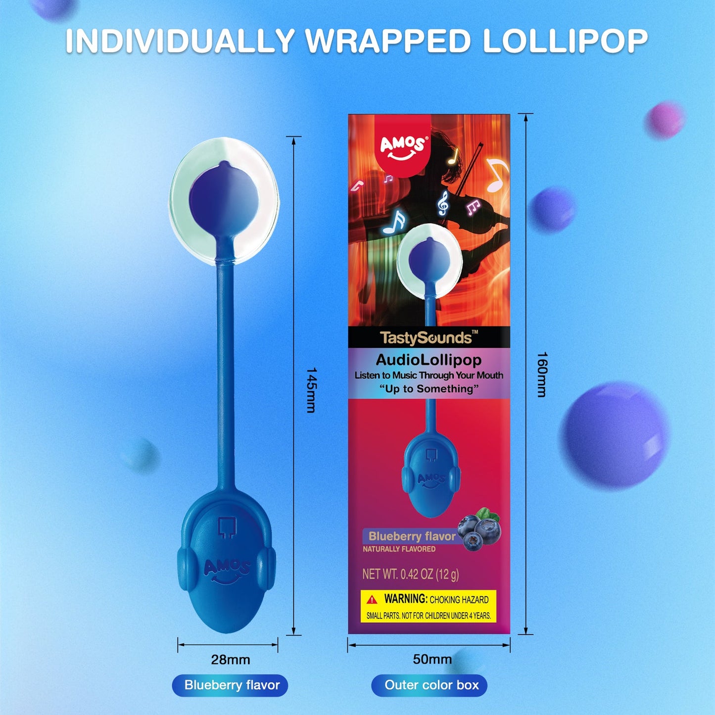 TastySounds - Music Lollipop Blueberry Flavor