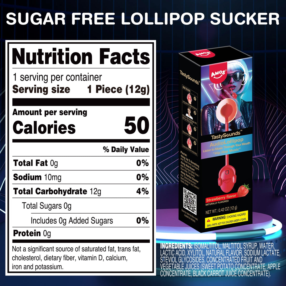 TastySounds - Music Lollipop Strawberry Flavor