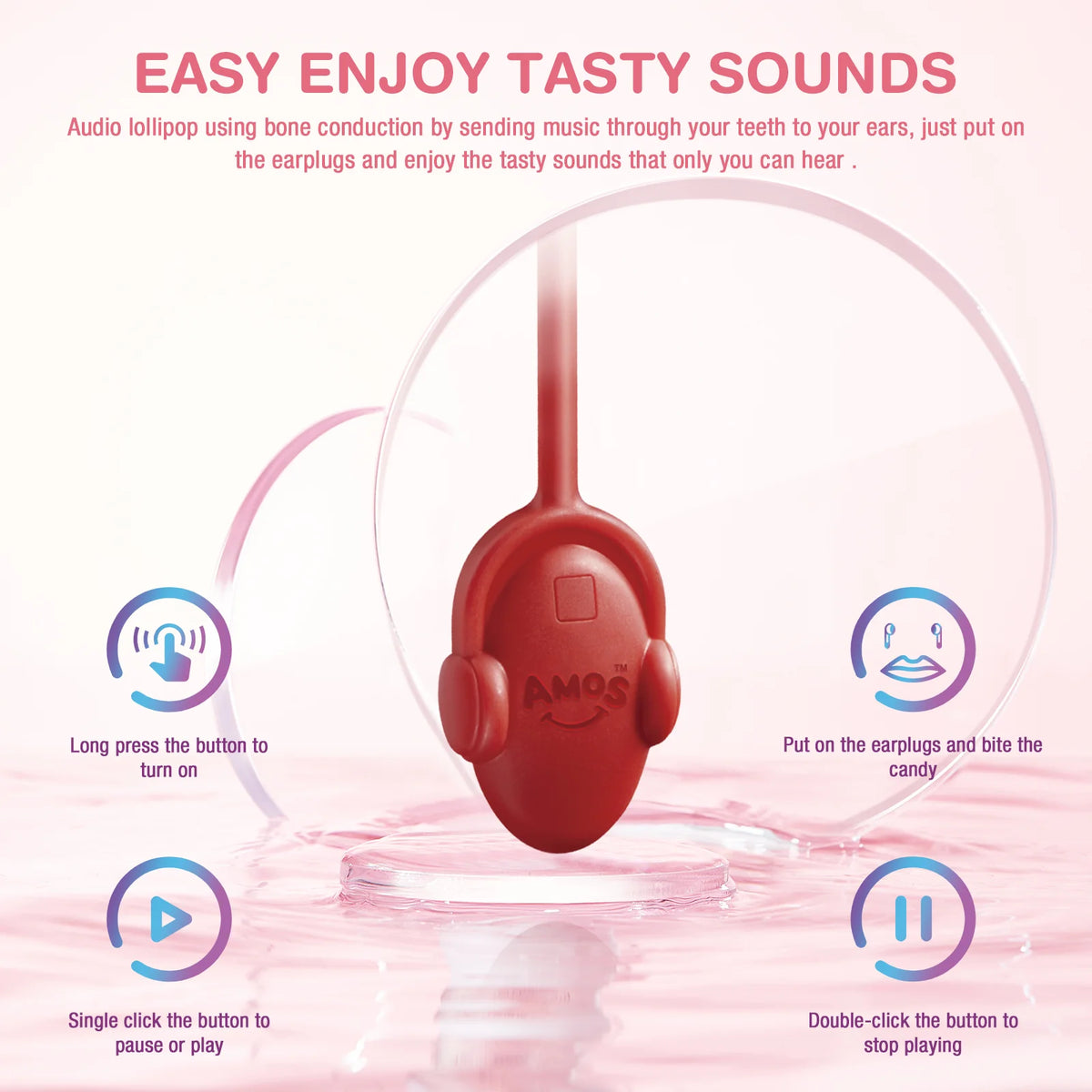TastySounds - Music Lollipop Watermelon Flavor