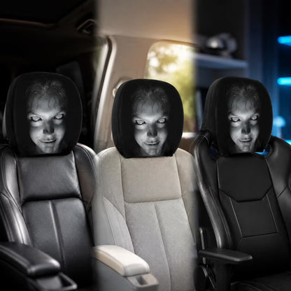 Skull Horror Car Headrest Covers – Universal Fit